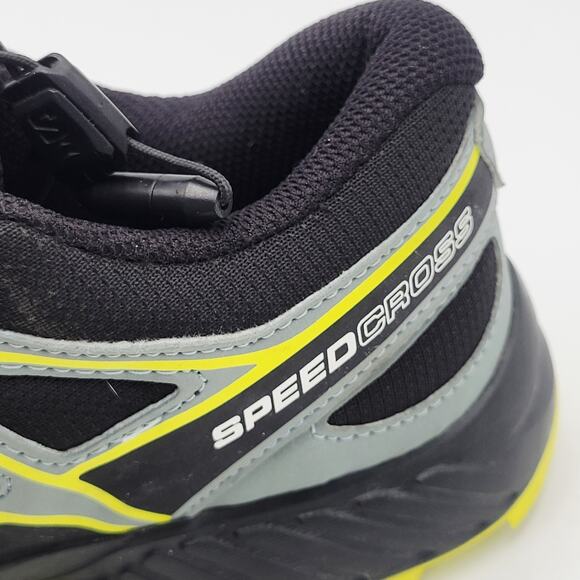Salomon Speedcross Vario Black Yellow Mens Trail Running Shoes Sneaker Size 5
